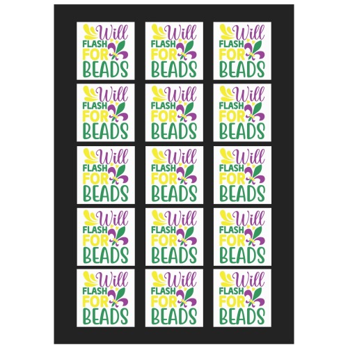 Will Flash For Beads Personalized Temporary Tattoo (15 Pieces)