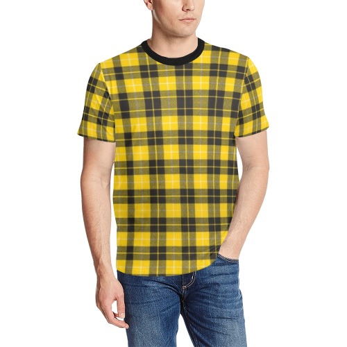 Barclay Dress Modern Men's All Over Print T-Shirt (Solid Color Neck) (Model T63)