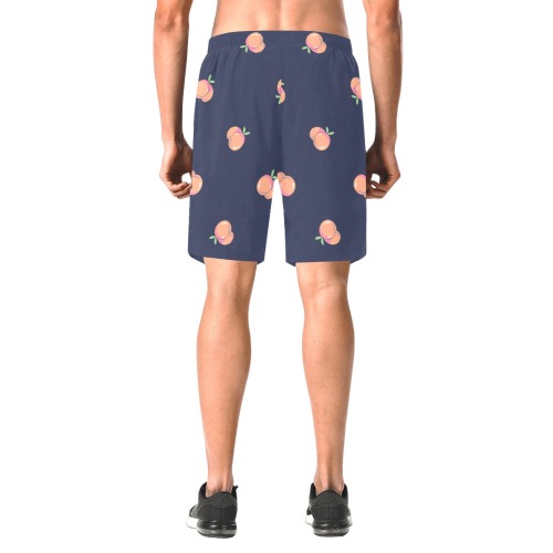 Mens Organic Shorts Blue Men's All Over Print Elastic Beach Shorts (Model L20)