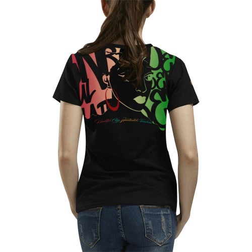 SASHA Line All Over Print T-Shirt for Women (USA Size) (Model T40)