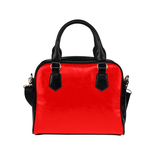 Merry Christmas Red Solid Color Shoulder Handbag (Model 1634)
