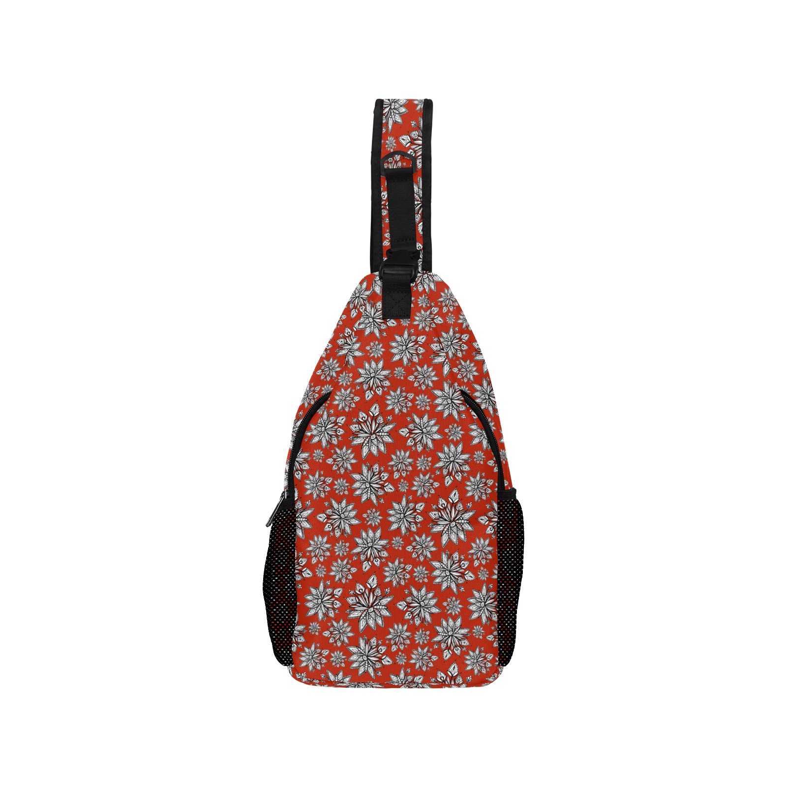 Creekside Floret - red Men's Casual Chest Bag (Model 1729)