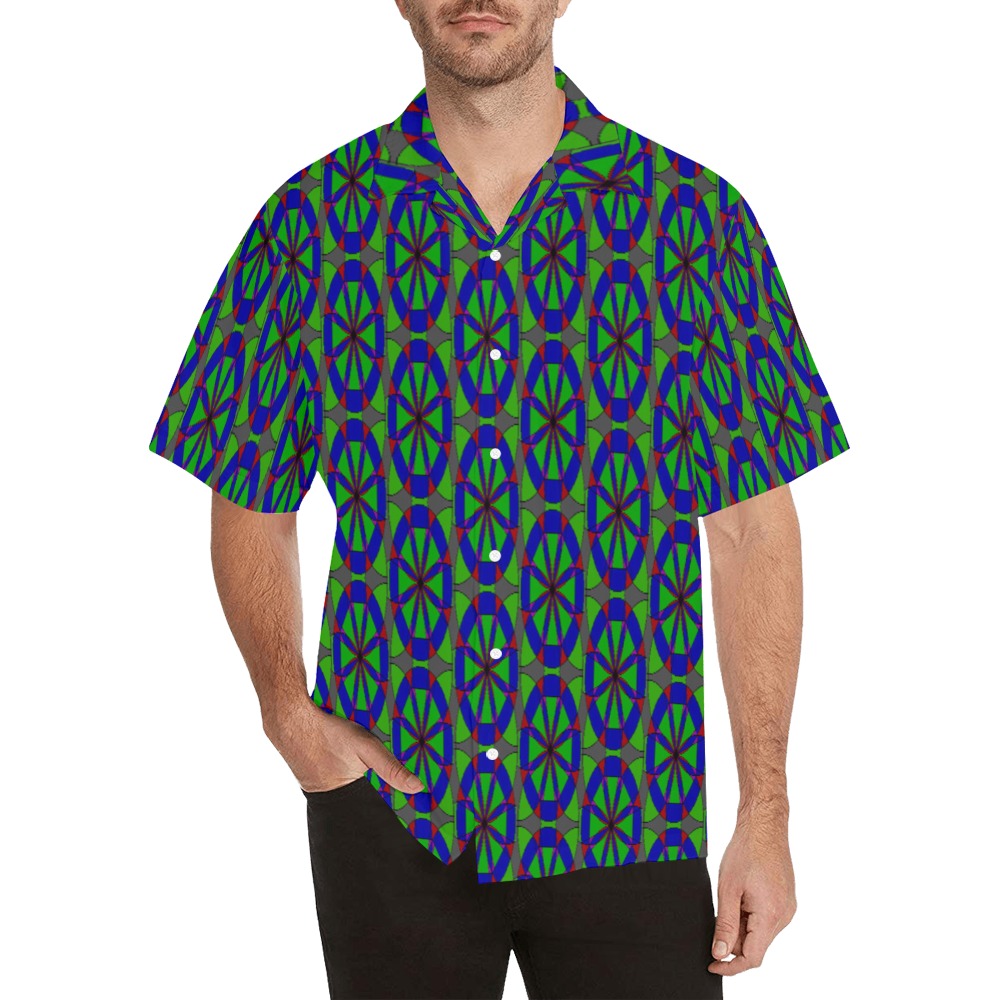 Mandale Hawaiian Shirt with Merged Design (Model T58)