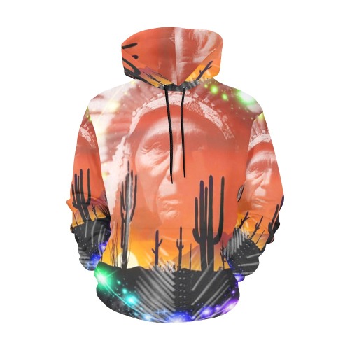 Native American Ghost Dance All Over Print Hoodie for Women (USA Size) (Model H13)