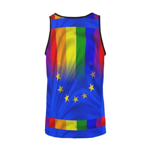 Euro Pride Flag Pop Art by Nico Bielow Men's All Over Print Tank Top (Model T57)