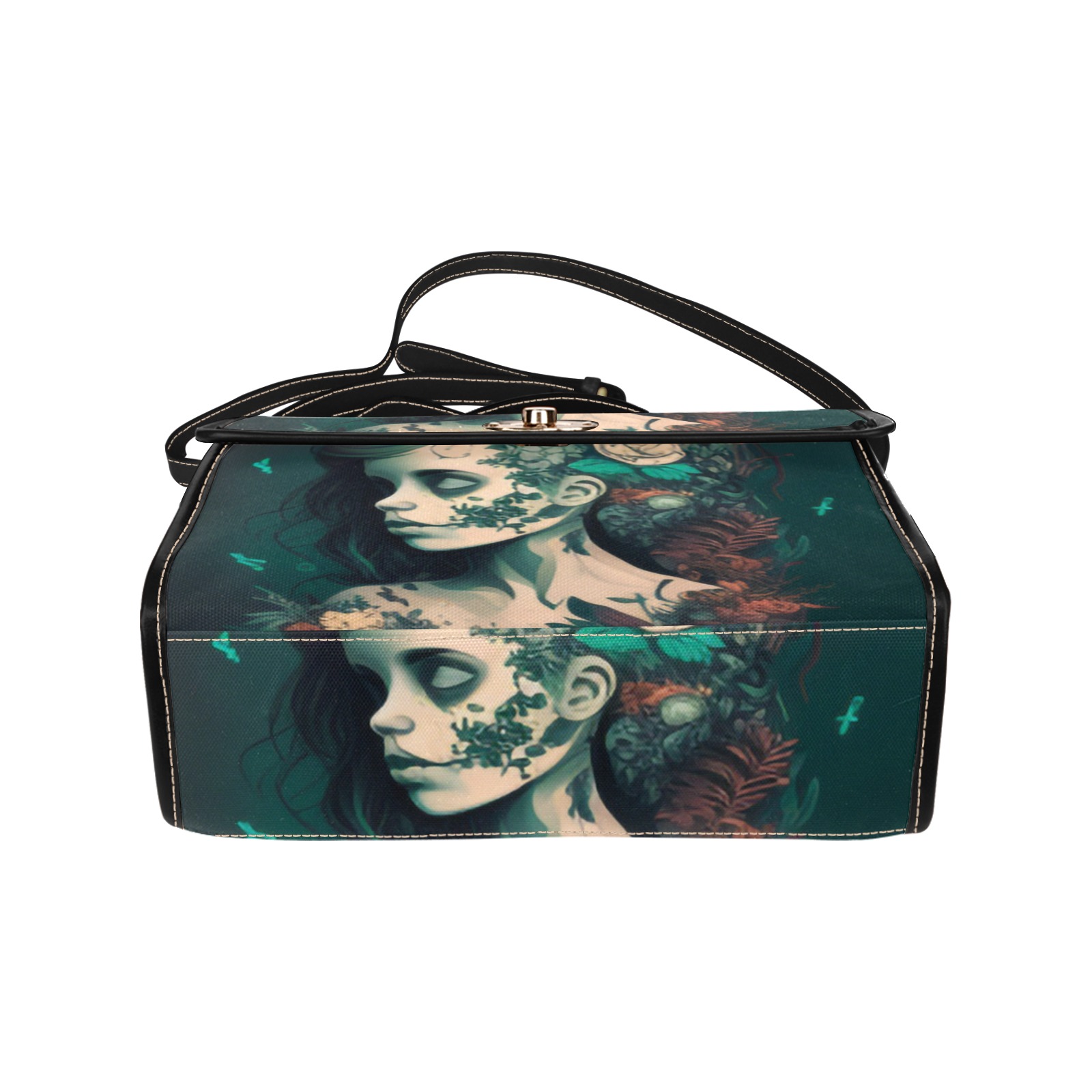 Deadgirl1 Waterproof Canvas Bag-Black (All Over Print) (Model 1641)