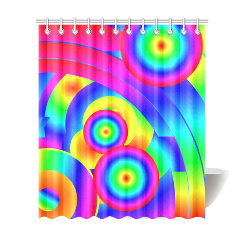 Abstract Comet Shower Curtain 72"x84"