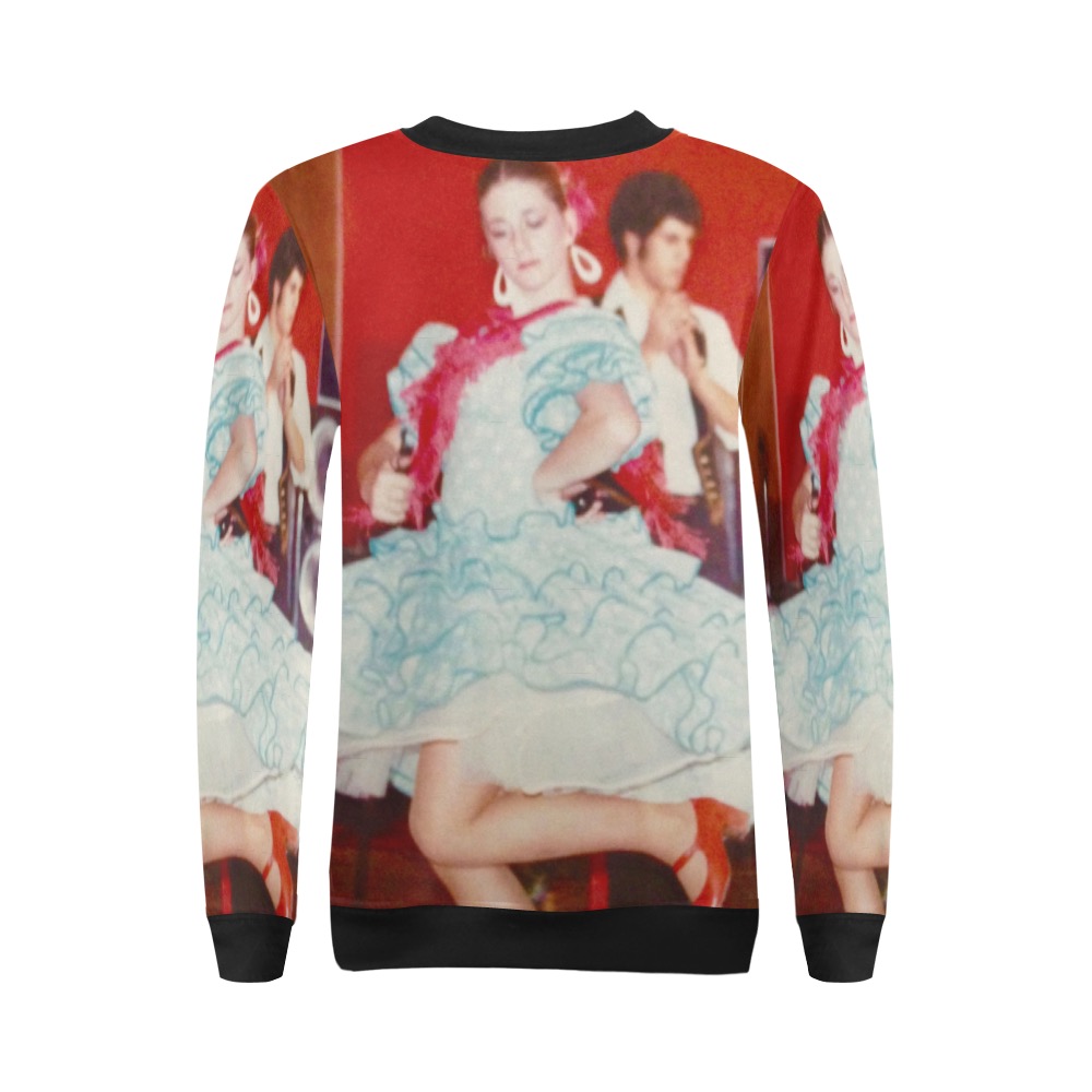 Spanish dancer All Over Print Crewneck Sweatshirt for Women (Model H18)