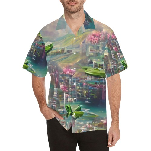 Imagination 002 Hawaiian Shirt with Merged Design (Model T58)