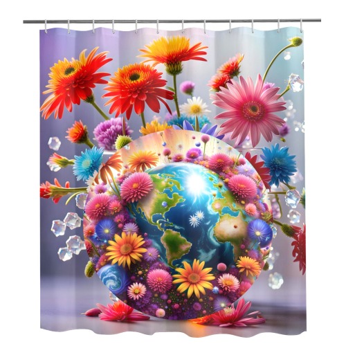 Planet Earth Shower Curtain 72"x84"