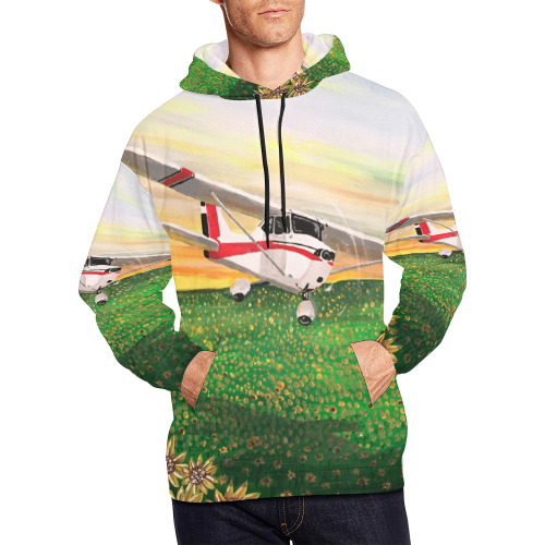 The Flight Of Sunflowers All Over Print Hoodie for Men (USA Size) (Model H13)