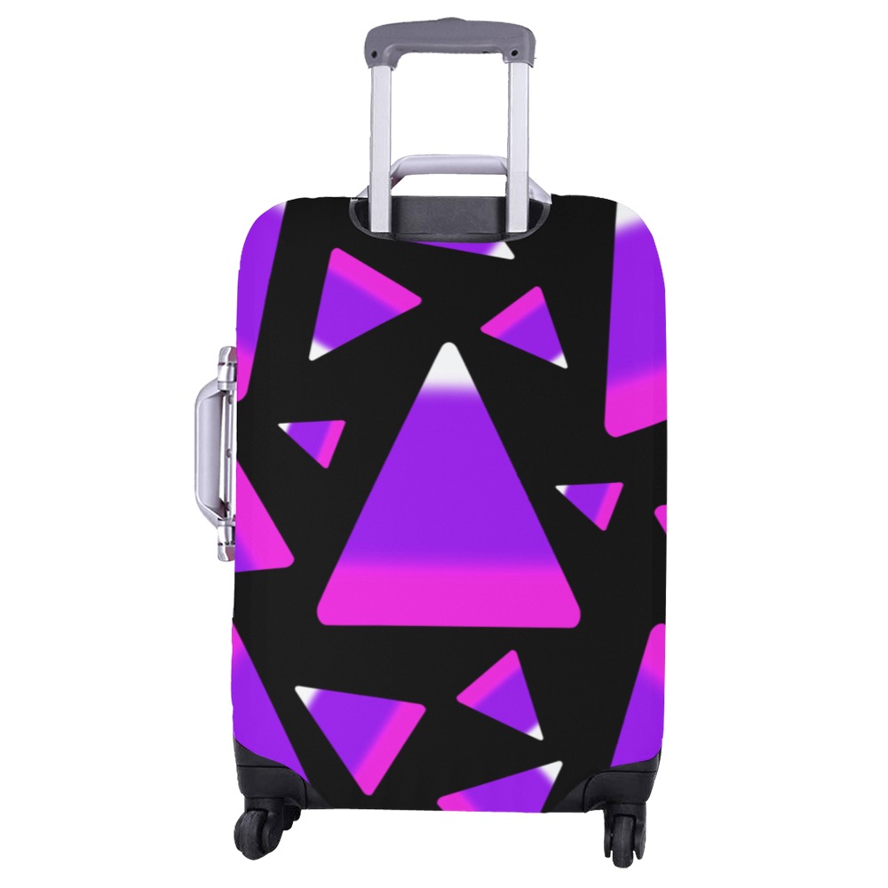 Candy Corn Pink and Purple Luggage Cover/Large 26"-28"