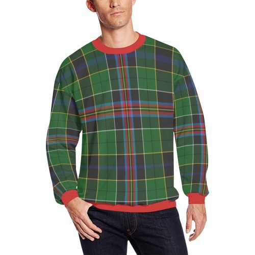 Allison Modern Tartan All Over Print Crewneck Sweatshirt for Men (Model H18)