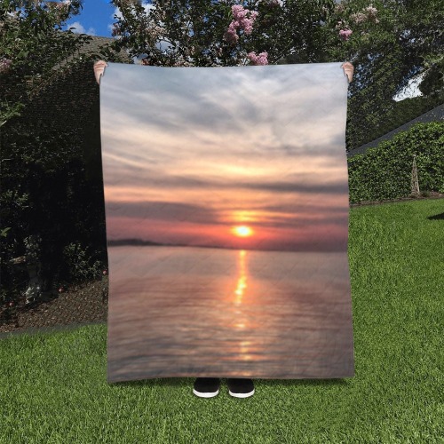 Pink Amber Sunset Collection Quilt 40"x50"