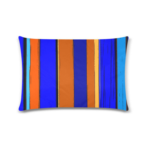 Abstract Blue And Orange 930 Custom Zippered Pillow Case 16"x24"(Twin Sides)