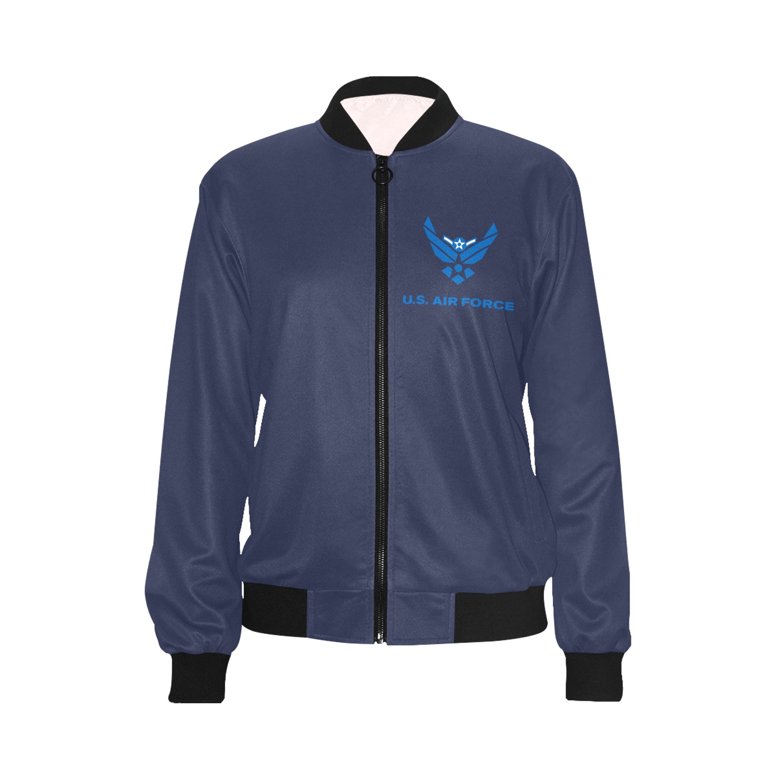 Air Force Airman Offutt Air Force Base All Over Print Bomber Jacket for Women (Model H36)