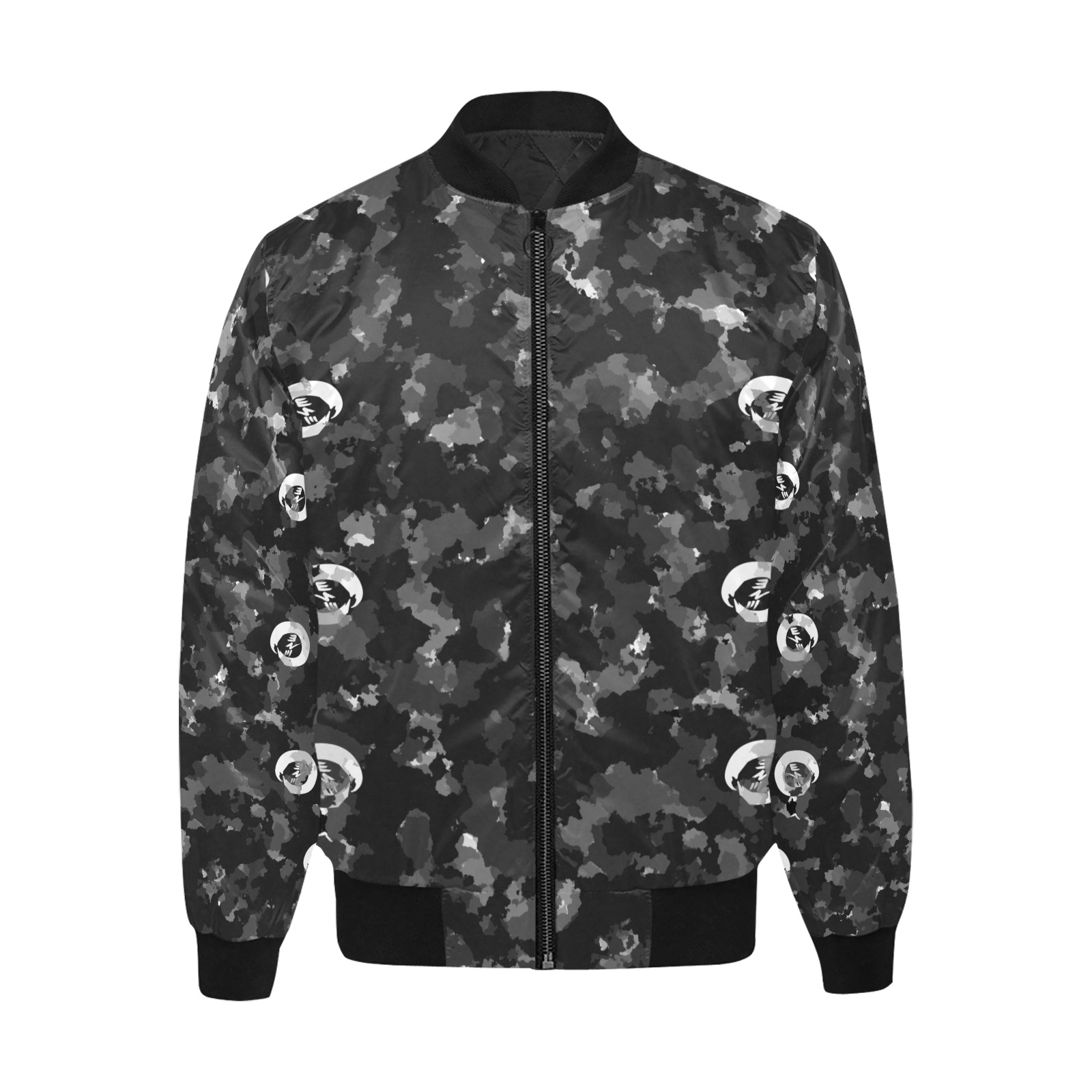 New Project (2) (1) All Over Print Quilted Bomber Jacket for Men (Model H33)