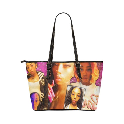 Narley Da Barb PhotoShoot Leather Tote Bag/Large (Model 1651)