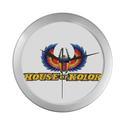 HOK MDF Clock Silver Color Wall Clock