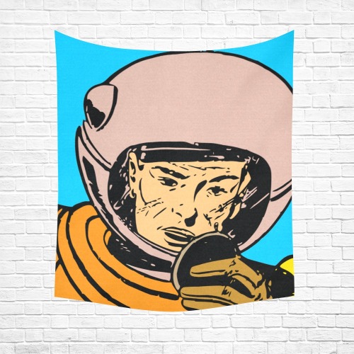 astronaut Cotton Linen Wall Tapestry 51"x 60"