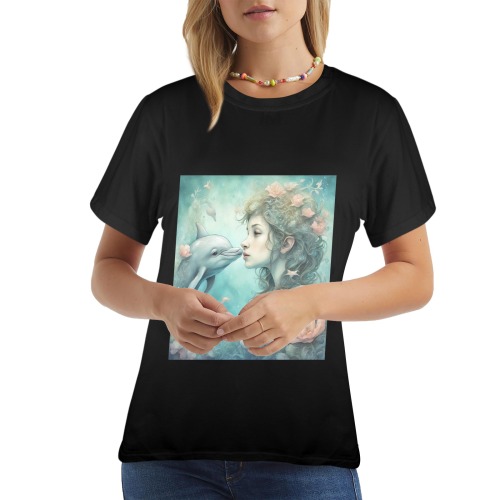 Dolphin Fantasy 3 Women's T-Shirt in USA Size (Front Printing) (Model T78)
