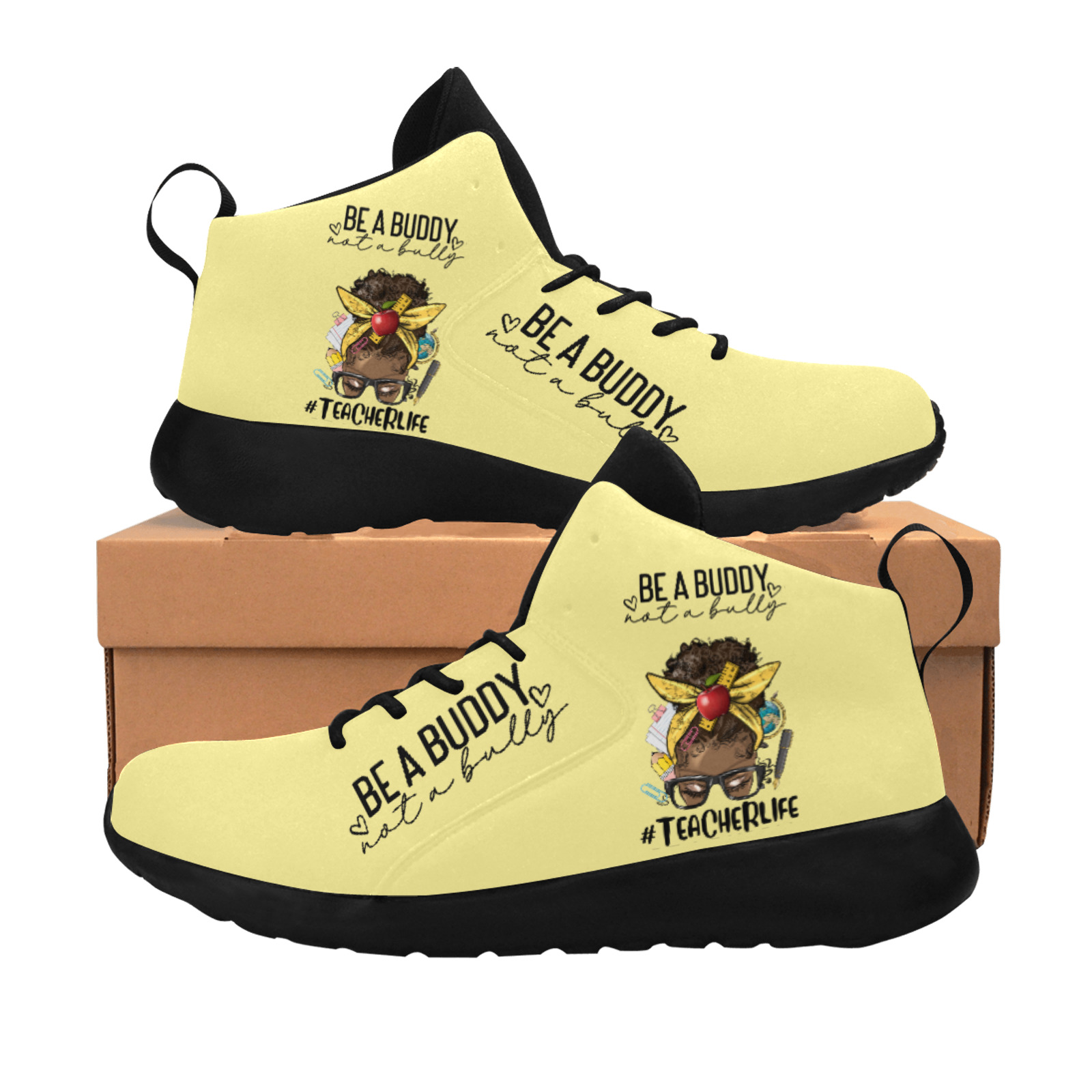 Be-a-buddy-not-a-bullyYellowShoe Women's Chukka Training Shoes (Model 57502)
