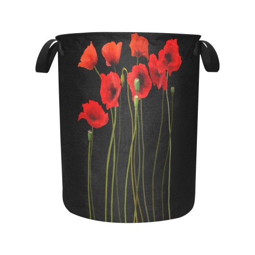 Poppies Floral Design Papaver somniferum Laundry Bag (Large)