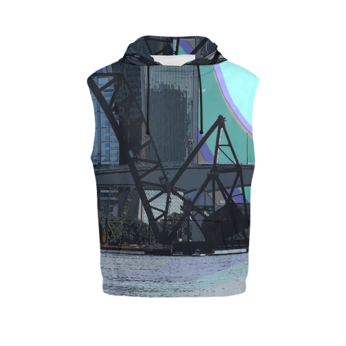 City Colors 6702 All Over Print Sleeveless Hoodie for Men (Model H15)