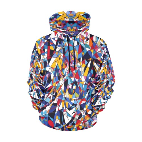 Decorative geometric colorful abstract art. All Over Print Hoodie for Women (USA Size) (Model H13)