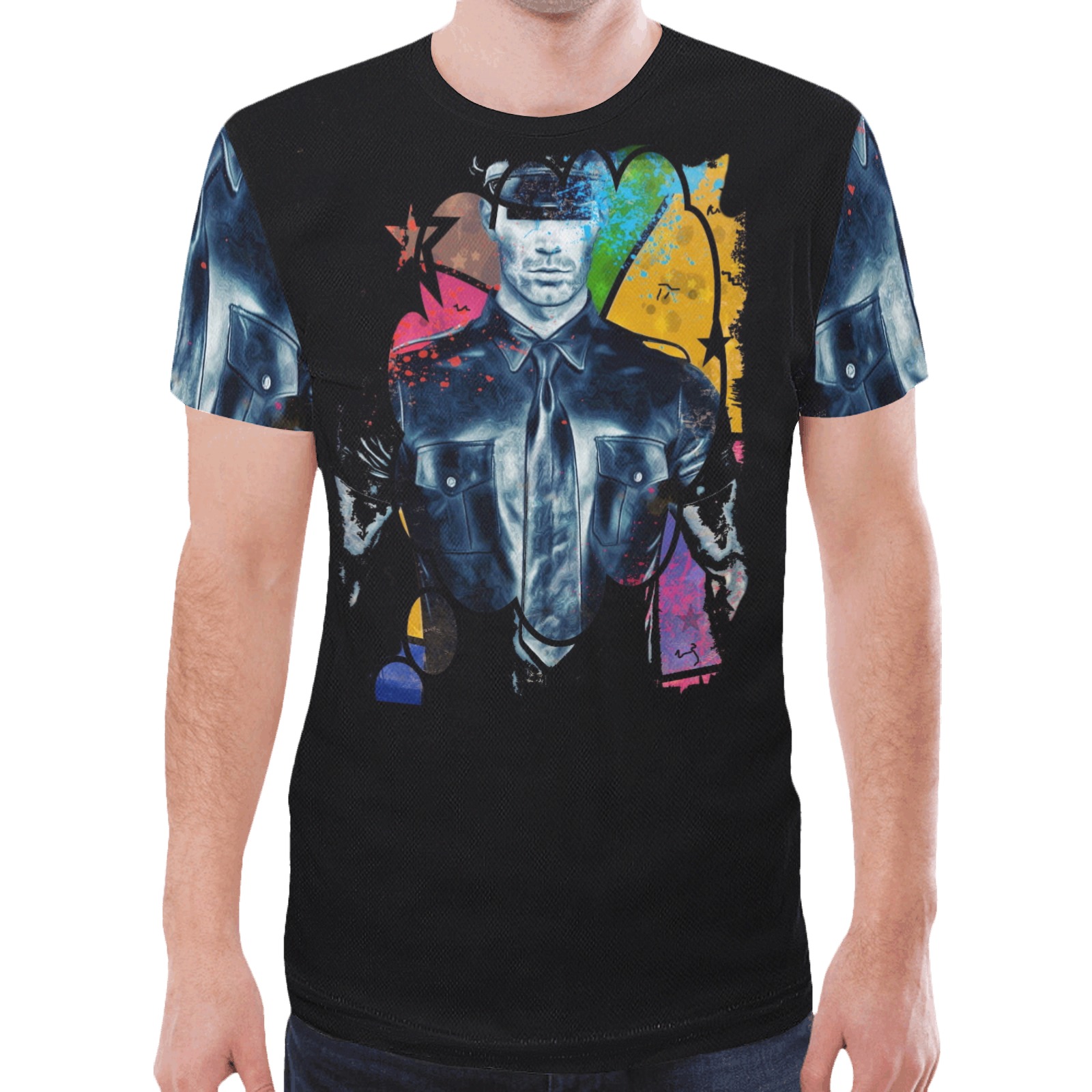 Leather Men by Nico Bielow New All Over Print T-shirt for Men (Model T45)
