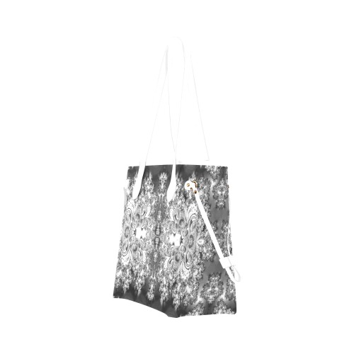 Silver Linings Frost Fractal Clover Canvas Tote Bag (Model 1661)