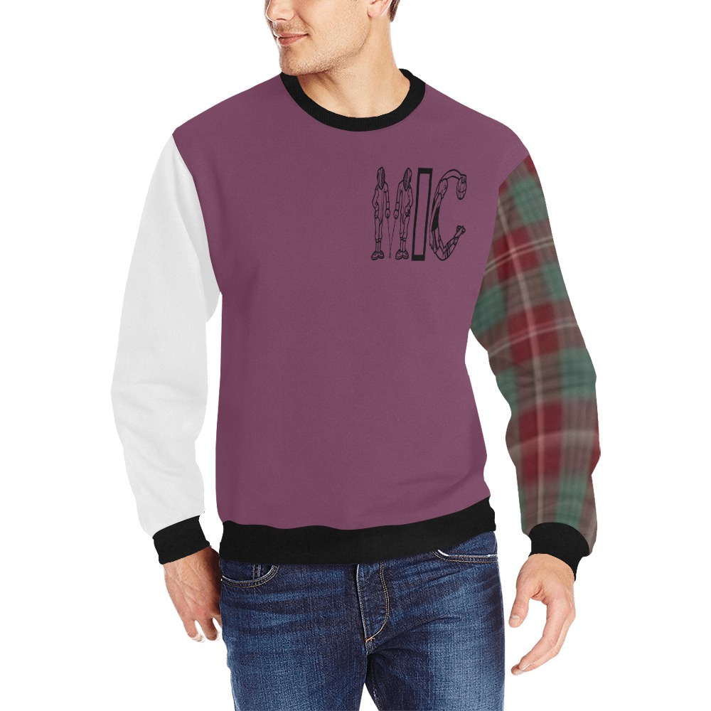 MountClaire Men's Rib Cuff Crew Neck Sweatshirt (Model H34)