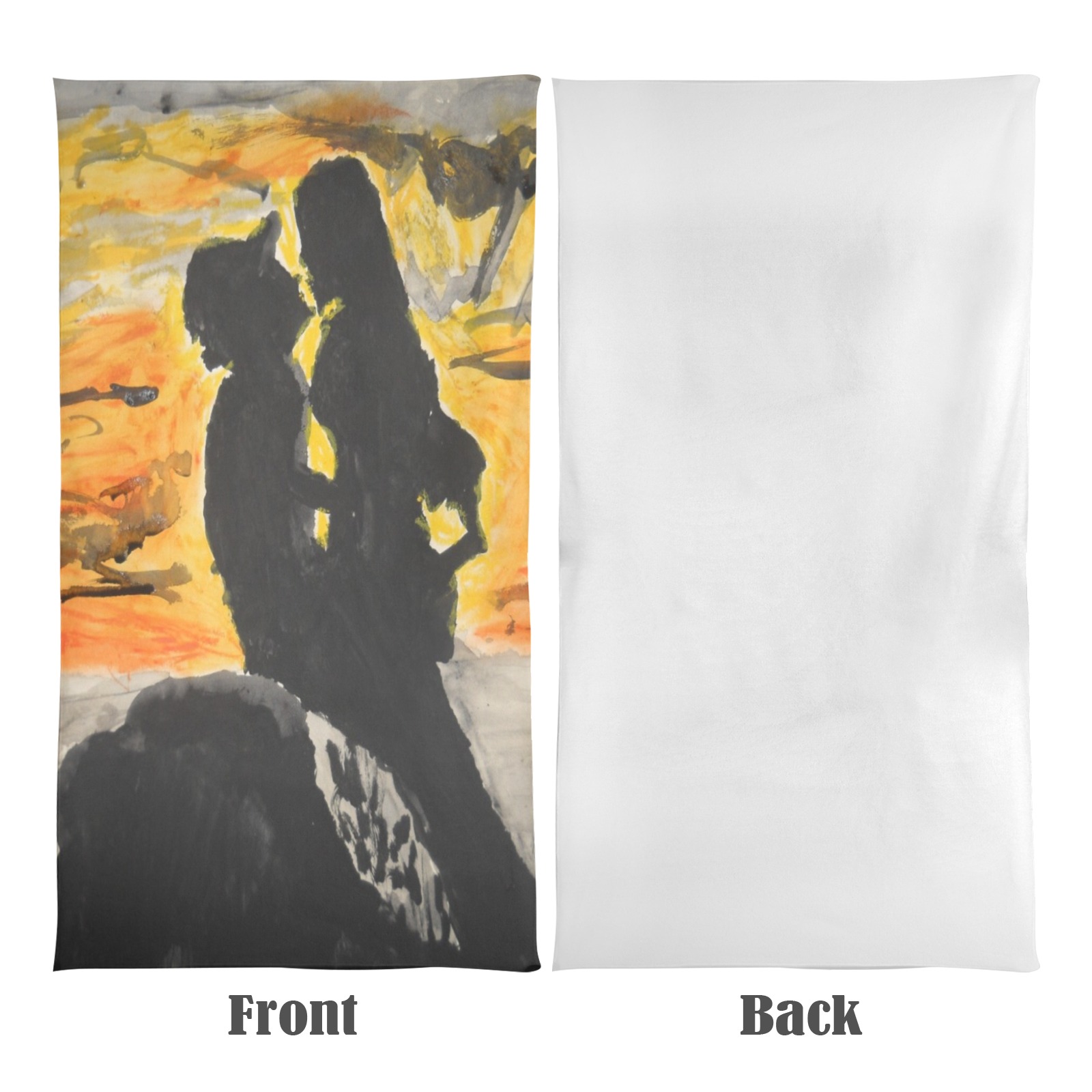 sunset lovers painting Beach Towel 31"x71"(NEW)