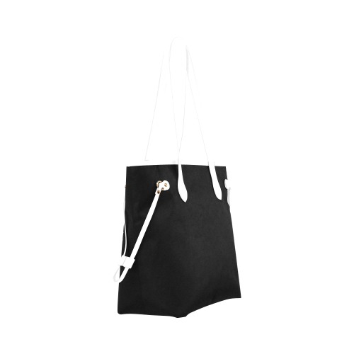 Black/White F8th purse Clover Canvas Tote Bag (Model 1661)