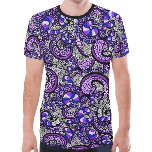 Purple Pulse New All Over Print T-shirt for Men (Model T45)