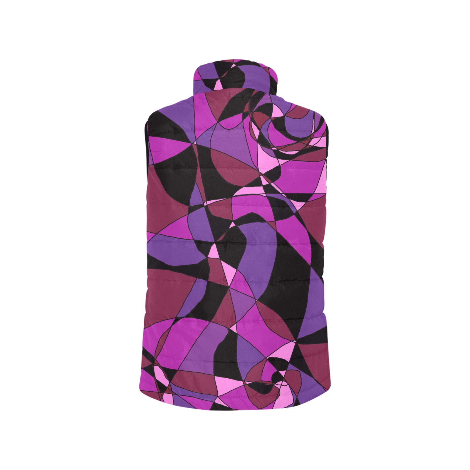 Abstract Design #6 Women's Padded Vest Jacket (Model H44)