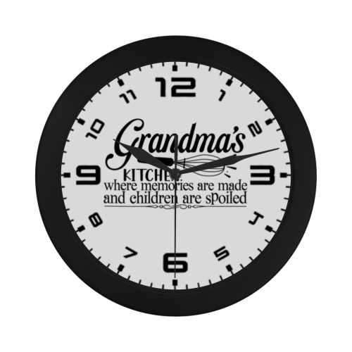 Grandmas kitchen where memories are made and children are spoiled Circular Plastic Wall clock