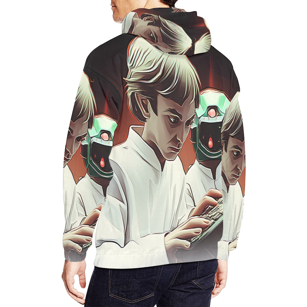 Cosmic Collaboration All Over Print Hoodie for Men (USA Size) (Model H13)