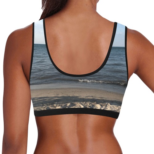 beach Women's All Over Print Sports Bra (Model T52)