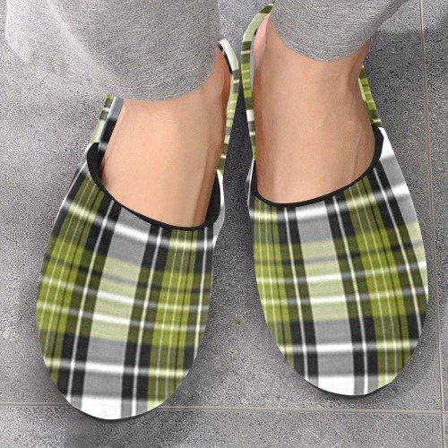 Olive Green Black Plaid