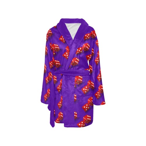 Las Vegas Craps Dice - Purple Women's All Over Print Night Robe