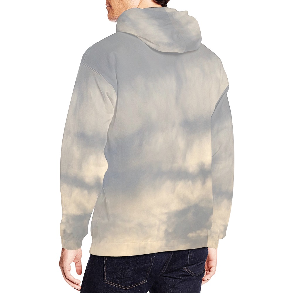 Rippled Cloud Collection All Over Print Hoodie for Men (USA Size) (Model H13)