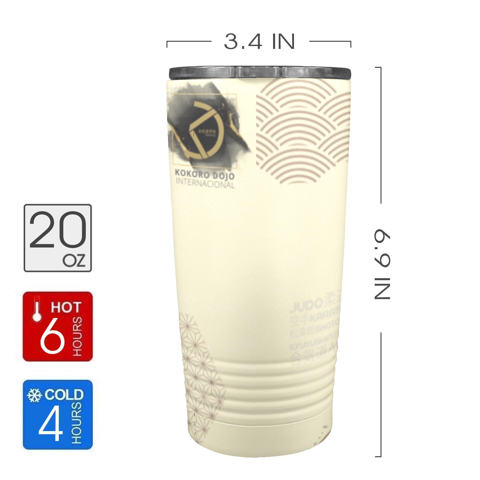 Grandes Maestros - Termica 20oz Insulated Stainless Steel Mobile Tumbler