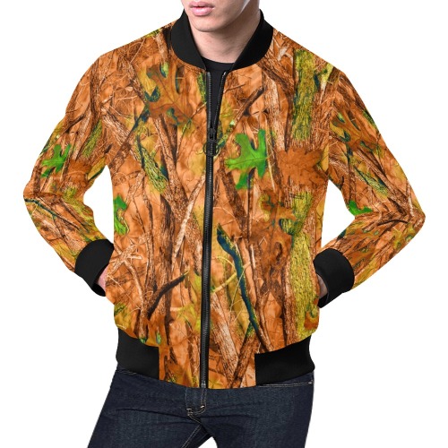 NOMON - Field to Stream to Couch - Enhanced Camo All Over Print Bomber Jacket for Men (Model H19)