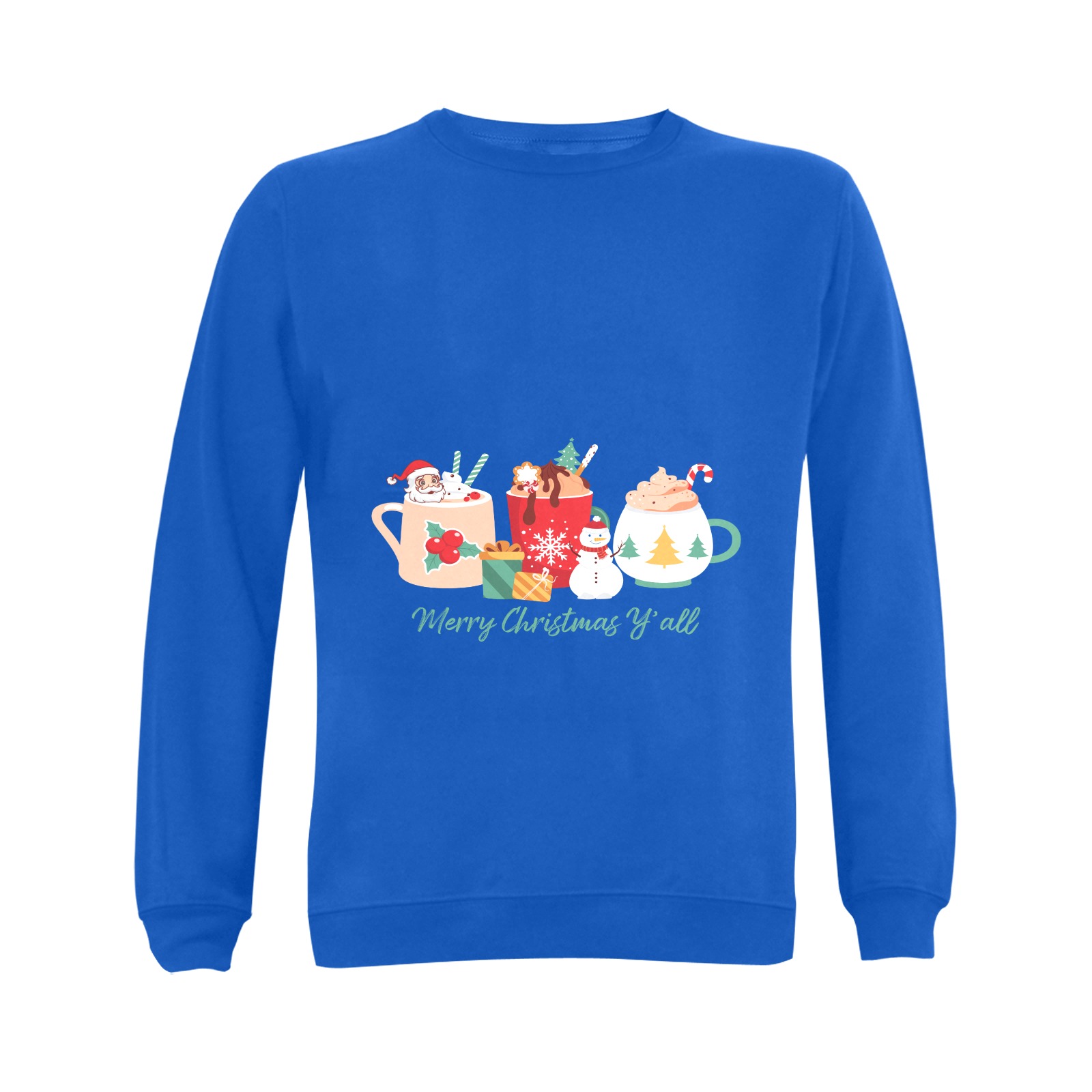Merry Christmas Y'all Gildan Crewneck Sweatshirt(NEW) (Model H01)