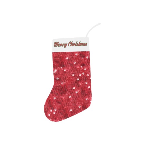 Sparkling Sequin-Look Christmas Stocking (Custom Text on The Top)