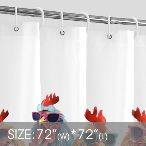 Cool Chicks Shower Curtain Shower Curtain 72" x 72"