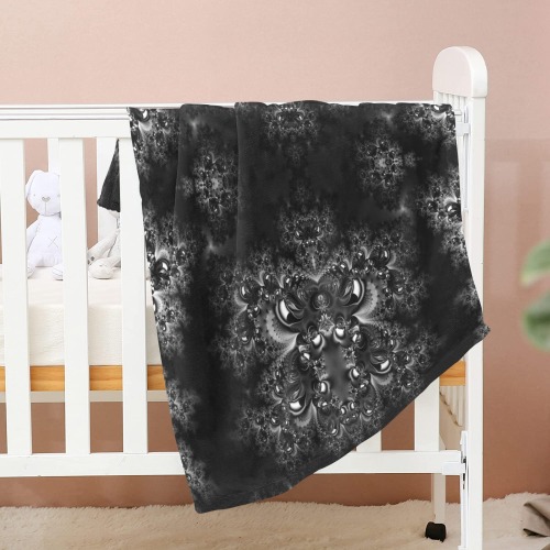Frost at Midnight Fractal Baby Blanket 40"x50"