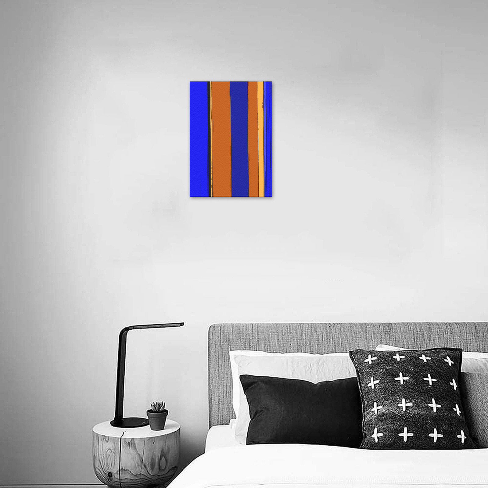 Abstract Blue And Orange 930 Upgraded Canvas Print 5"x7"