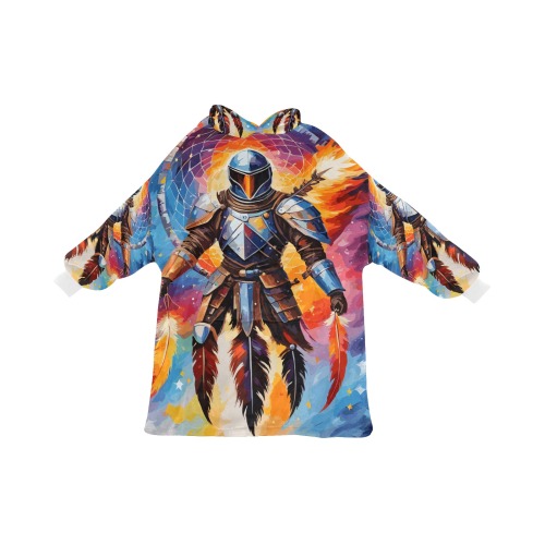 Fantasy futuristic knight hero dreamcatcher art. Blanket Hoodie for Men